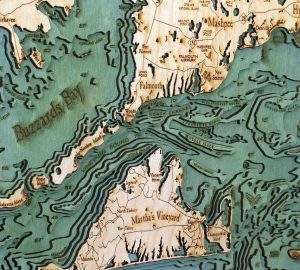 Bathymetric Map Cape Cod, Massachusetts - Scrimshaw Gallery