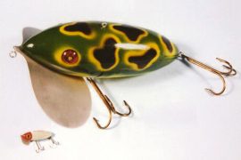 Giant Wooden Lure - Surface Popper Lure Sculpture - Scrimshaw Gallery