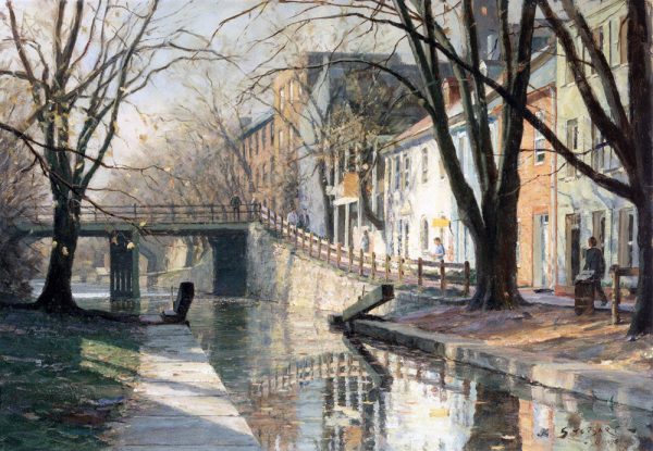 John Stobart - Georgetown: Bargemen's Cottages Along the Canal