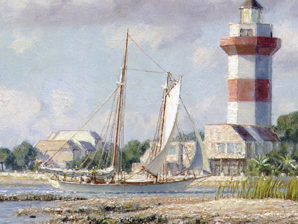 John Stobart - Harbour Town: Hilton Head Island from the Oyster Beds