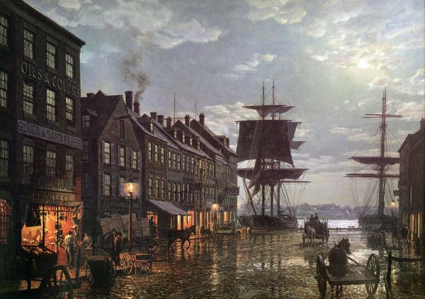 John Stobart - Maiden Lane, New York in 1800