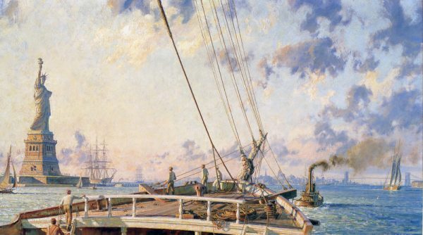 John Stobart - New York: Statue of Liberty in New York Harbor in 1886