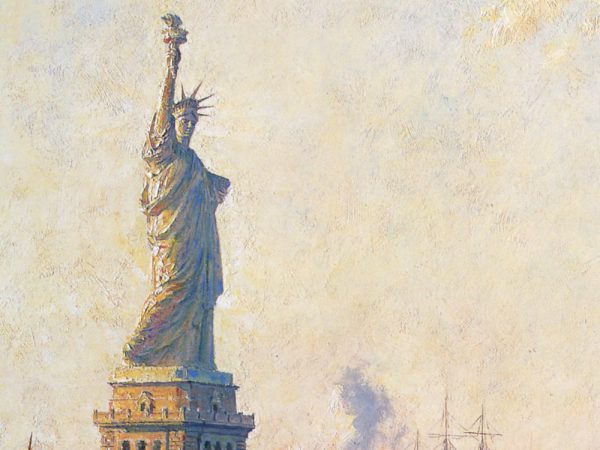 John Stobart - New York: Statue of Liberty in New York Harbor in 1886