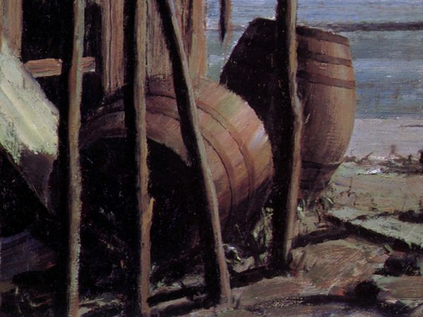 John Stobart - San Diego: The Brig "Pilgrim" Loading Hides in 1835