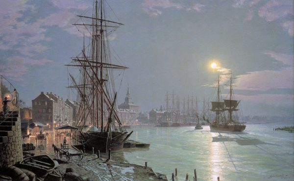 John Stobart - Savannah: Moonlight Over the Savannah River in 1850