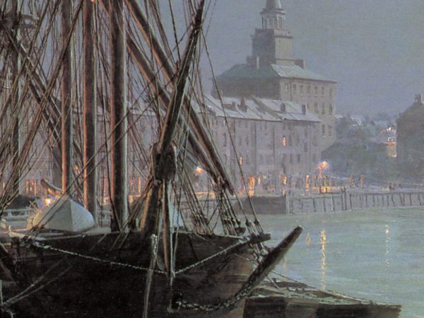 John Stobart - Savannah: Moonlight Over the Savannah River in 1850