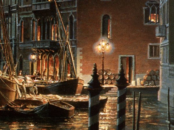 John Stobart - Venice: Moonlight Over the Grand Canal c. 1870