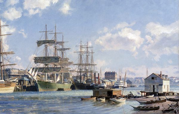 John Stobart - Victoria: The "Thermopylae" Alongside Main Wharf in 1891