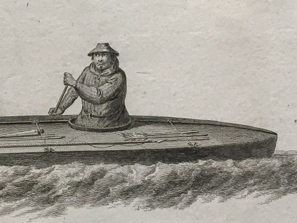 Cook Engraving - Canoes of Oonalashka