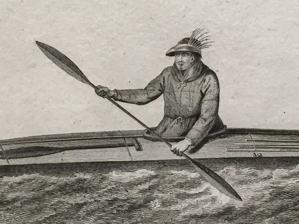 Cook Engraving - Canoes of Oonalashka