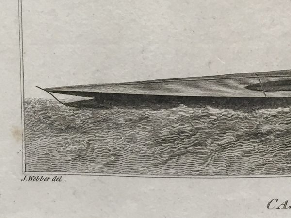 Cook Engraving - Canoes of Oonalashka