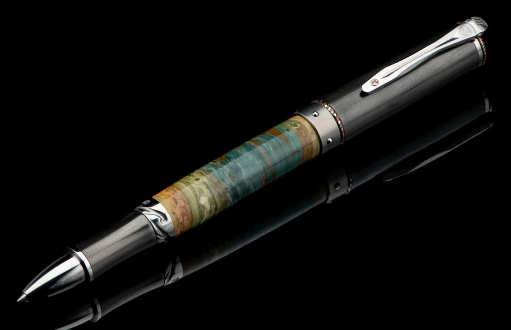 William Henry Cabernet Petrified Rollerball Pen - Scrimshaw Gallery