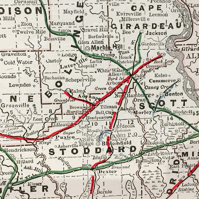 Missouri State Railroad Map (1928) - Scrimshaw Gallery