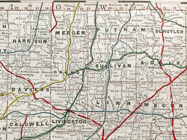 Missouri State Railroad Map (1928) - Scrimshaw Gallery