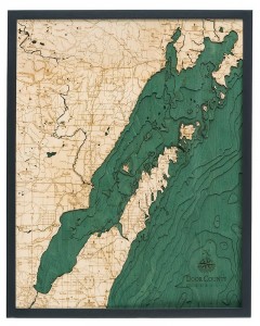 Bathymetric Map Door County, Wisconsin - Scrimshaw Gallery