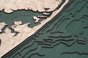 Bathymetric Map Rumson, New Jersey - Scrimshaw Gallery