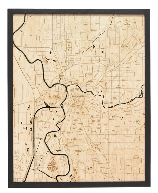 Bathymetric Map of Sacramento, California