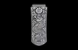 William Henry Zurich 'Naga' Money Clip - Hand-Carved Sterling Silver