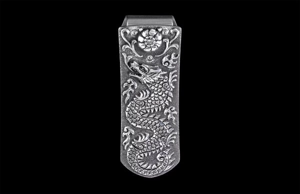 William Henry Zurich 'Naga' Money Clip - Hand-Carved Sterling Silver