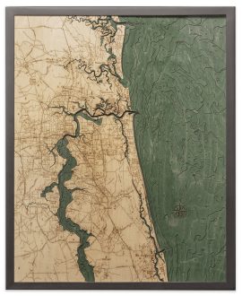 Bathymetric Map Jacksonville, Florida